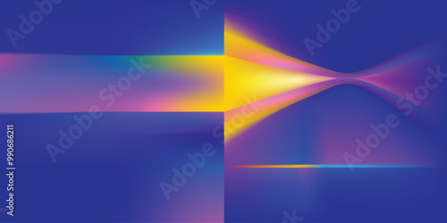 Arrow mesh gradient multi color vector illustration for background design.