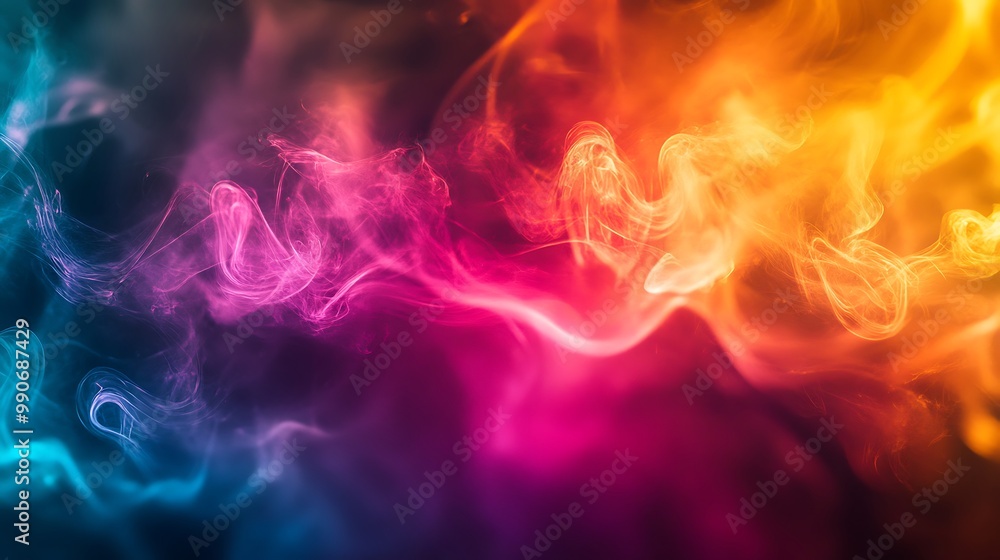 Abstract Background with Vivid Smoke and Colors Abstract Background with Vivid Smoke and Colors