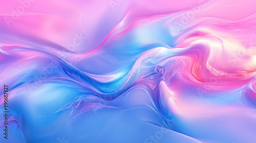 Abstract background with soft, flowing waves in pink, purple, and blue shades.