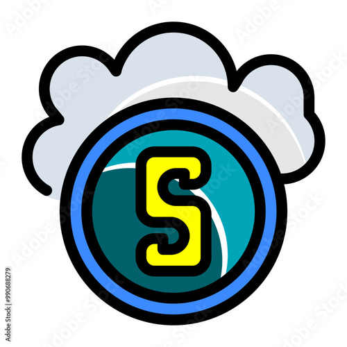 coin money, cloud, icon, technology, cloudy