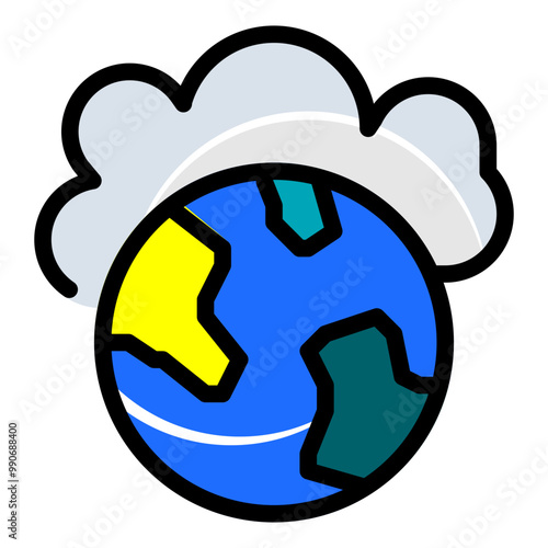 global earth, cloud, icon, technology, cloudy