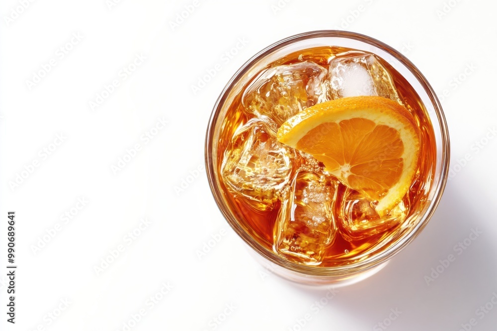 Timeless Old Fashioned Drink Isolated on White Timeless Old Fashioned Drink Isolated on White