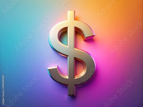 * Create a 25-word rewording of a close-up shot of a stylized Singapore currency symbol on a gradient photo