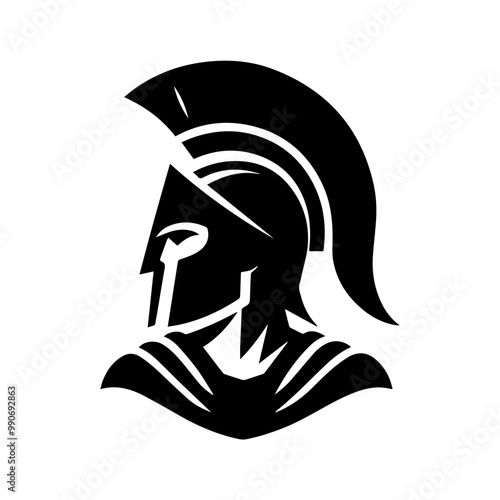 helm of Gladiator Spartacus warior vector flat design