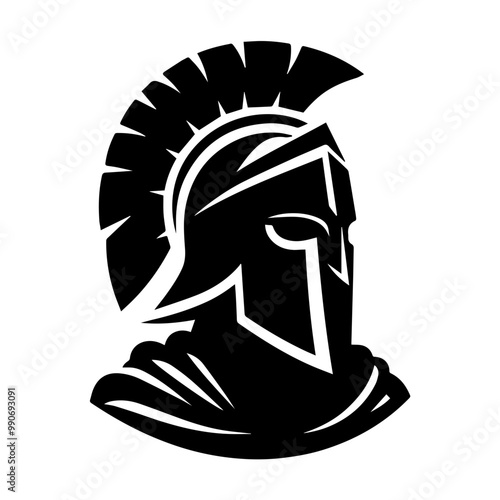 helm of Gladiator Spartacus warior vector flat design