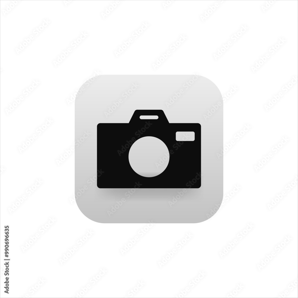 Photo application for mobile phone. Video icon in modern style. Camera app for phone. Photo application for mobile phone. Video icon in modern style. Camera app for phone.