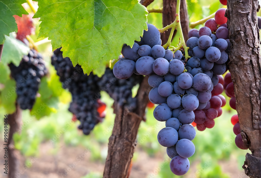 Fototapeta premium Vine grapes on tree
