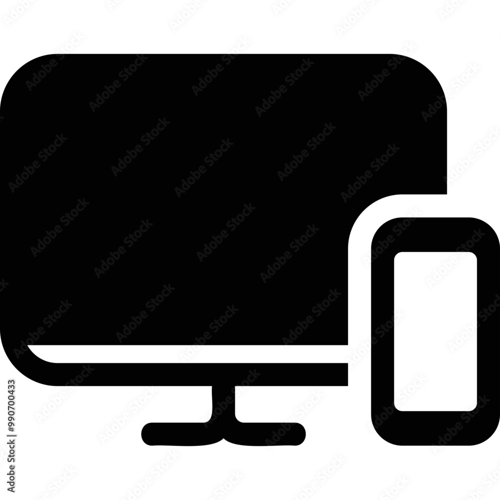 Simple vector icon computer, telephone, connection Simple vector icon computer, telephone, connection