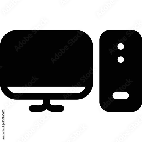 Simple vector icon pc