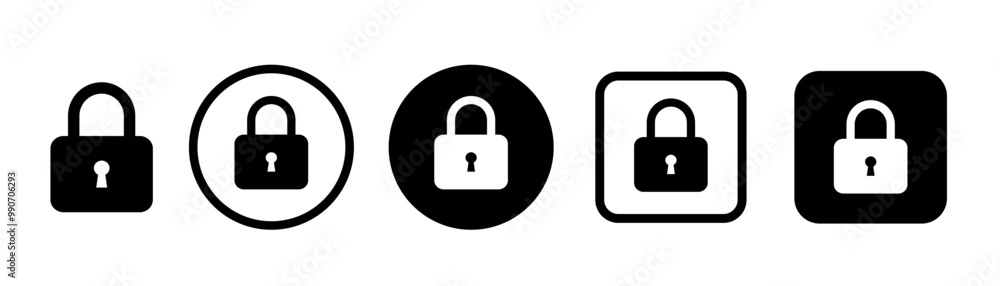 Lock icons set. Locked and unlocked lock icon. Vector illustration. Lock icons set. Locked and unlocked lock icon. Vector illustration.