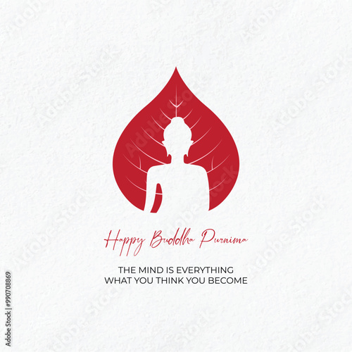 Happy buddha day social media post design