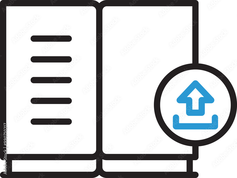 Book and Upload Line Icon
Book and Upload Line Icon