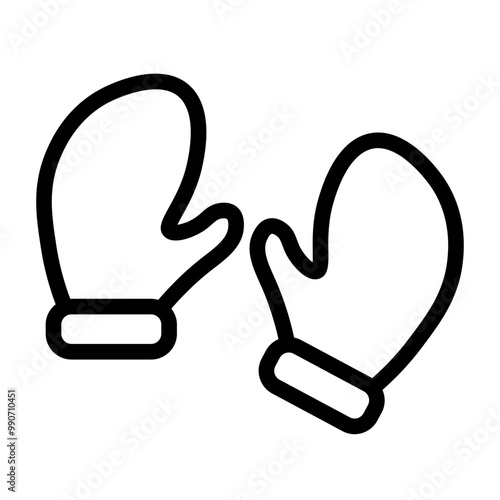 gloves line icon