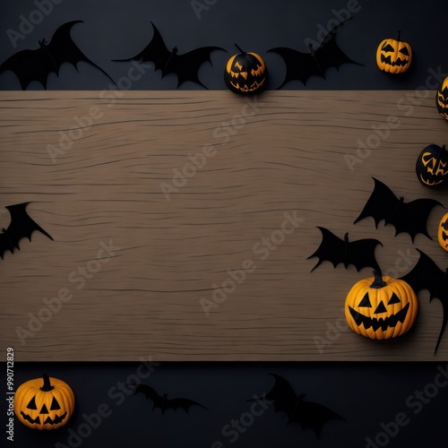 Creepy halloween foundation with void wooden boards, dull frightfulness foundation. Festivity topic, copyspace for text. Ideal for item arrangement photo