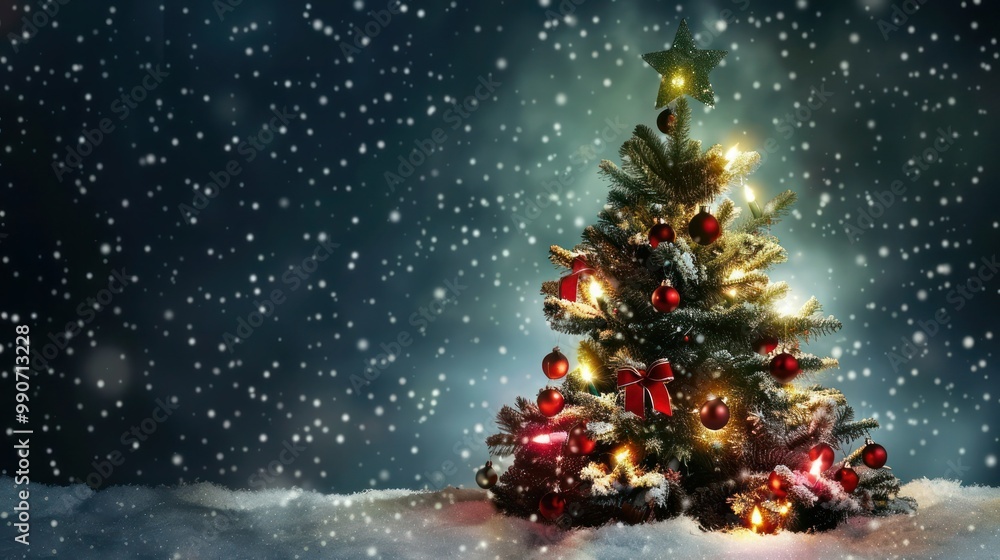 HD Christmas background featuring a beautifully decorated tree HD Christmas background featuring a beautifully decorated tree