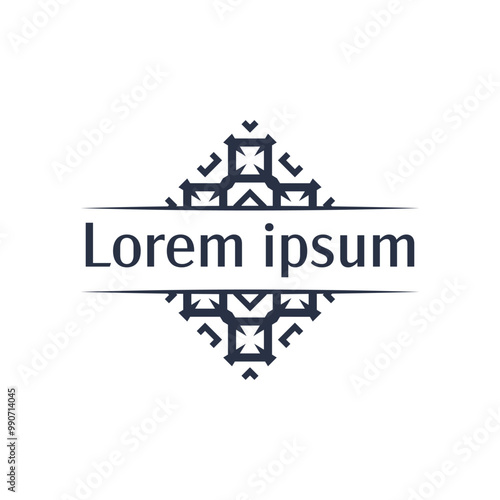 Symmetrical Diamond Frame with Petal Details Suitable for upscale product labels