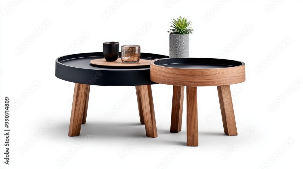 Fototapeta premium Modern Coffee Tables in Minimalist Style