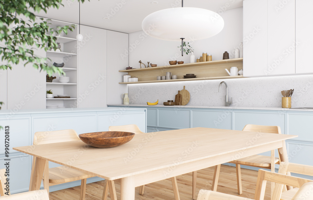 A modern minimalist kitchen and dining room with a chic yet functional style and design A modern minimalist kitchen and dining room with a chic yet functional style and design