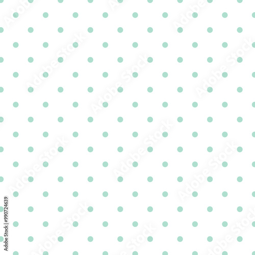 Mint green polka dots pattern design element