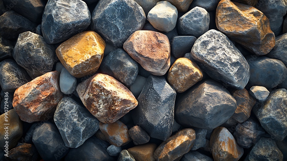 A collection of stones of different sizes and shapes, captured in hyper-realistic detail, creating a textured and natural rocky background. A collection of stones of different sizes and shapes, captured in hyper-realistic detail, creating a textured and natural rocky background.