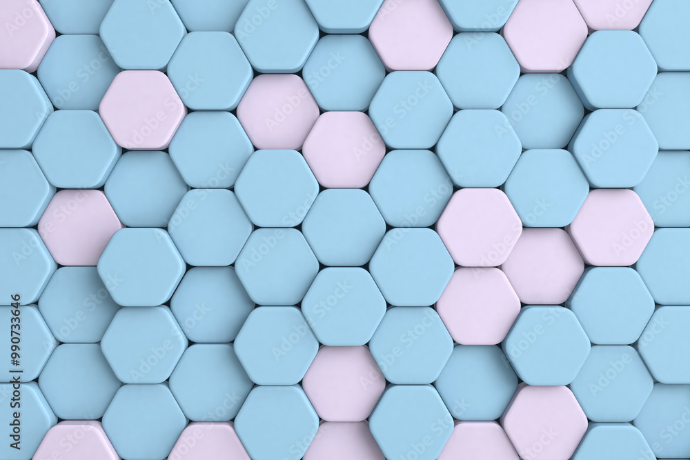 A beautifully rendered 3D background with navy and white hexagonal tiles, offering a contemporary and elegant geometric pattern for design projects A beautifully rendered 3D background with navy and white hexagonal tiles, offering a contemporary and elegant geometric pattern for design projects