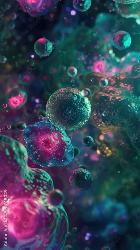 Abstract Cellular Structure: A Microscopic Journey Abstract Cellular Structure: A Microscopic Journey