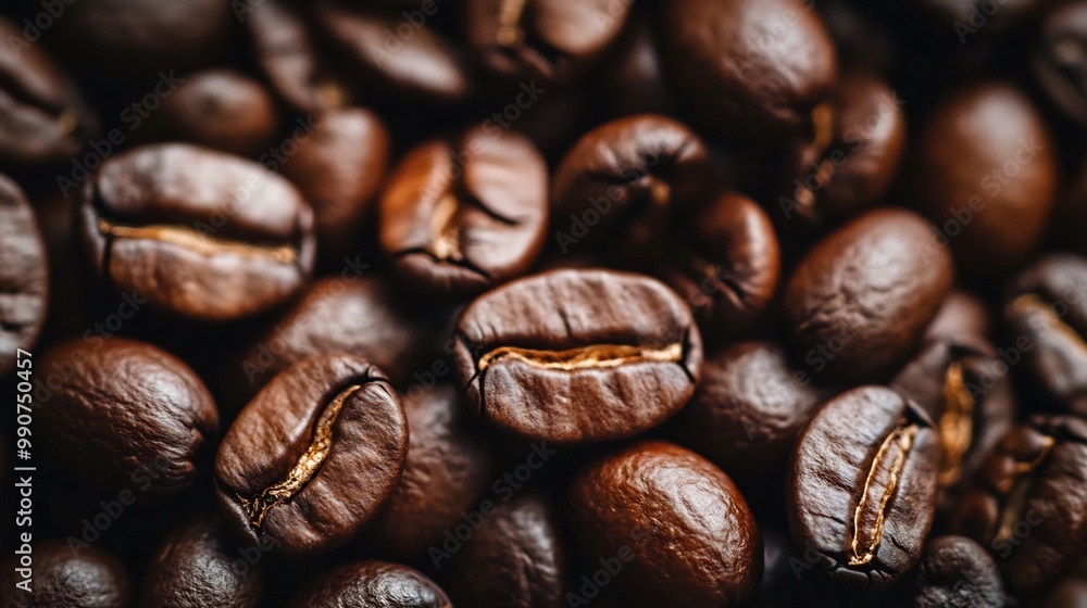 Close-up of Roasted Coffee Beans Ready to Brew. AI Generated Close-up of Roasted Coffee Beans Ready to Brew. AI Generated