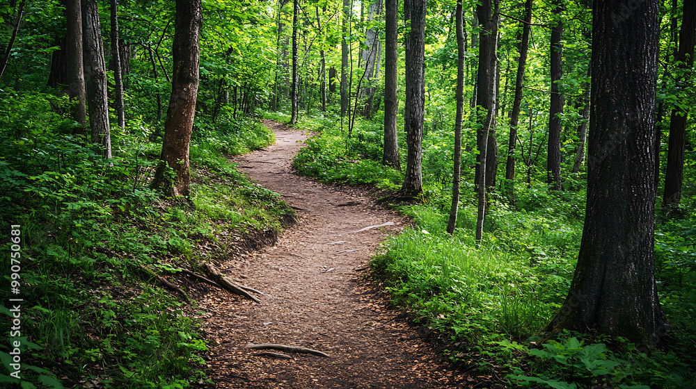 Fototapeta premium background with a forest adventure scene, featuring explorers, wildlife, and a sense of excitement and discovery