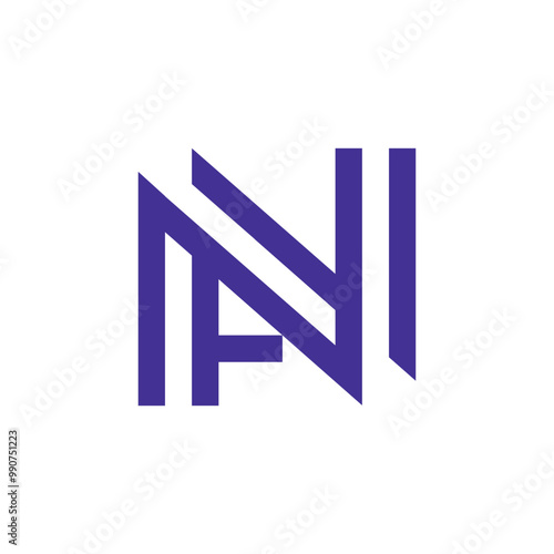 AN, NA, A, N abstract letters logo symbol monogram