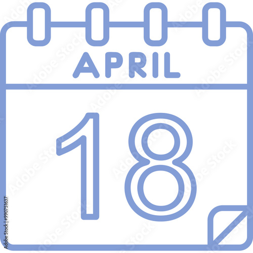 18 April Vector Icon Design