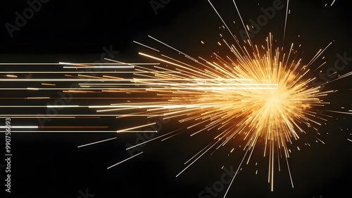 Golden Sparks Abstract Background