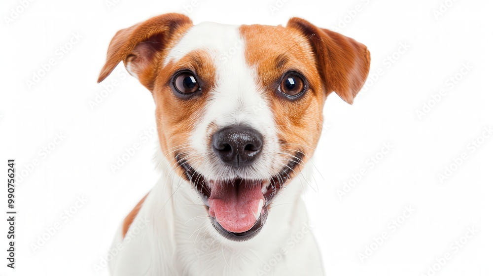 Playful Dog on White Background, an adorable dog with a joyful expression, showcasing vibrant colors and a cheerful demeanor, perfect for creative projects or promotions. Playful Dog on White Background, an adorable dog with a joyful expression, showcasing vibrant colors and a cheerful demeanor, perfect for creative projects or promotions.
