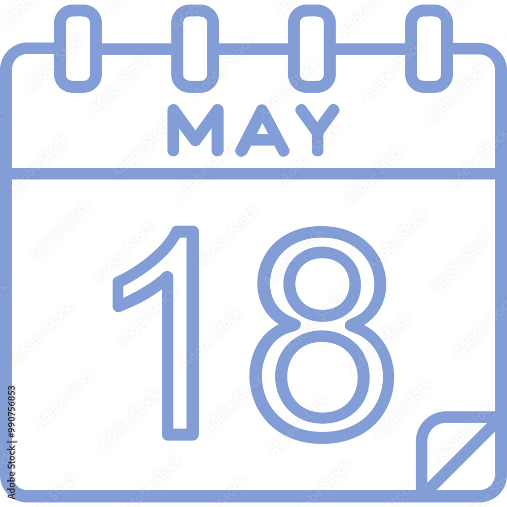 18 May Vector Icon Design 18 May Vector Icon Design