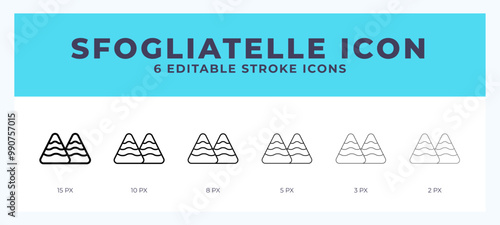 Sfogliatelle line icon. High quality icon symbol for web design. App
