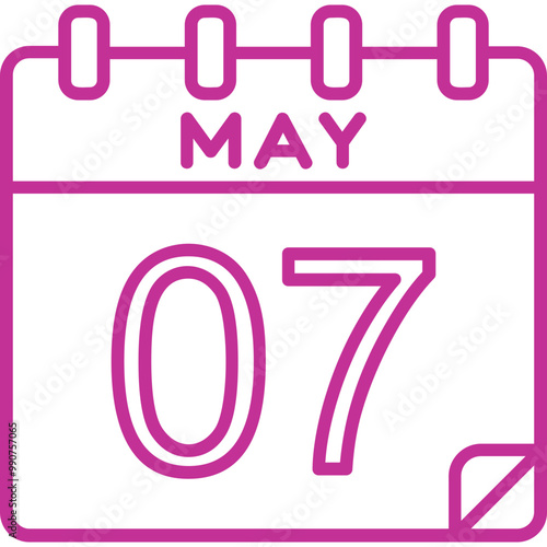 7 May Vector Icon Design