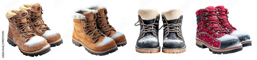 © Loony Dream Designs - winter boots collection fashion footwear durable stylish design transparent background © Loony Dream Designs - winter boots collection fashion footwear durable stylish design transparent background