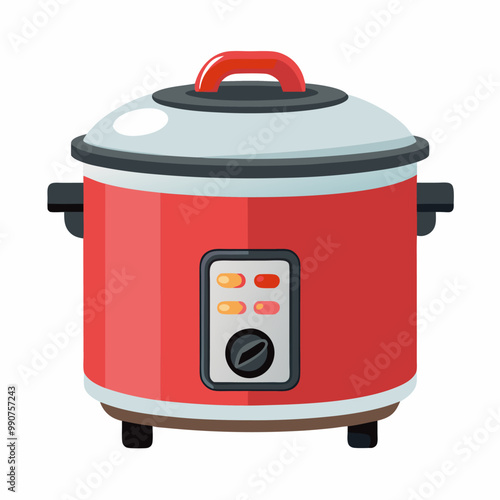 Electric rice cooker vector illustration