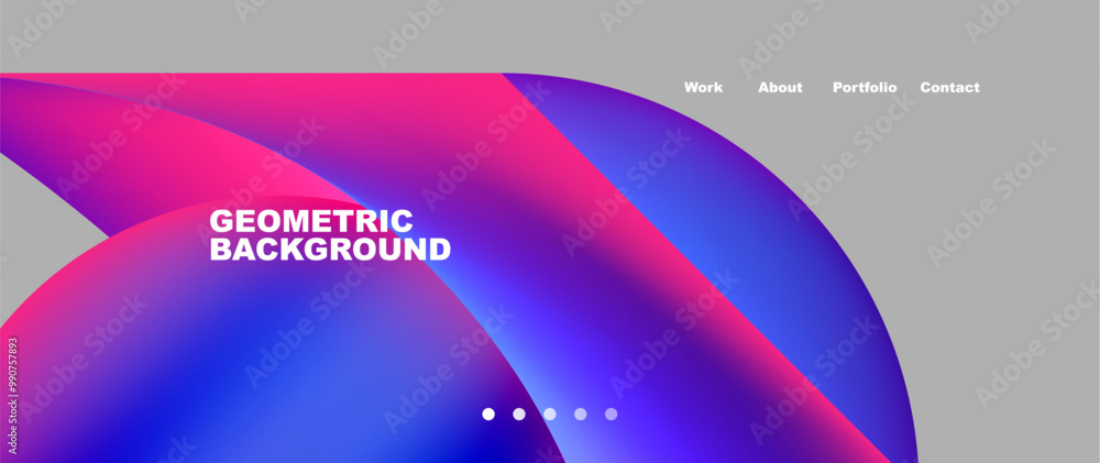 Web page design with geometric elements - circle and wave. Techno art concept. Vector Illustration For Wallpaper, Banner, Background, Card, Book Illustration, landing page Web page design with geometric elements - circle and wave. Techno art concept. Vector Illustration For Wallpaper, Banner, Background, Card, Book Illustration, landing page