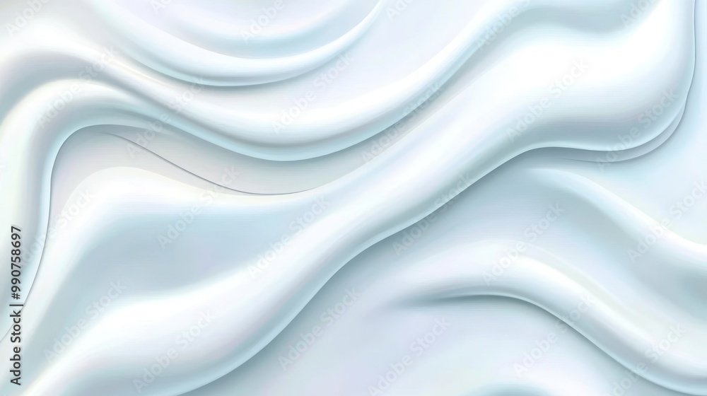 Obraz premium Smooth, flowing abstract texture in soft white tones.