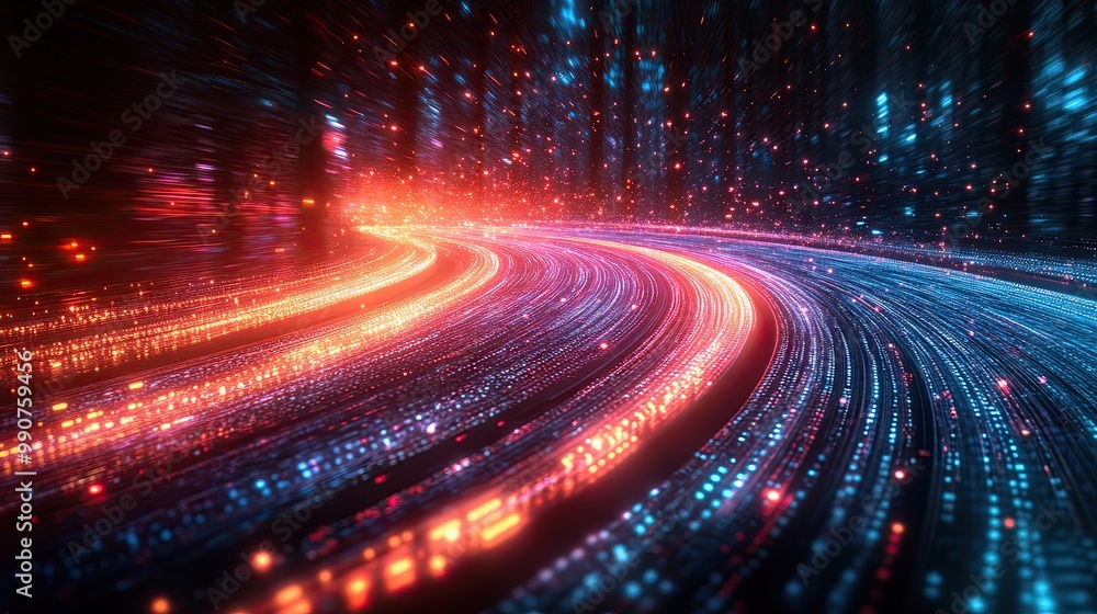 High-speed light trails depicted in a colorful motion effect, symbolizing advanced digital connectivity. High-speed light trails depicted in a colorful motion effect, symbolizing advanced digital connectivity.