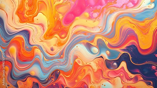 A retro-inspired abstract liquid background with a vintage color scheme.