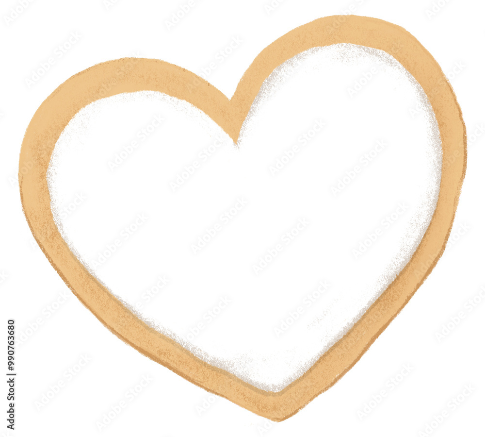 White heart cookie png sticker, Valentine's graphic, transparent background White heart cookie png sticker, Valentine's graphic, transparent background