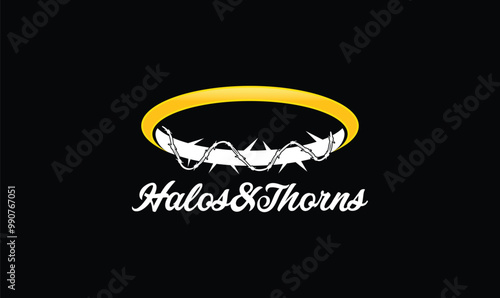 thorns and halo, thorns and halo logo, thorns, logo, modern, thorns and halo logo design, Christian,