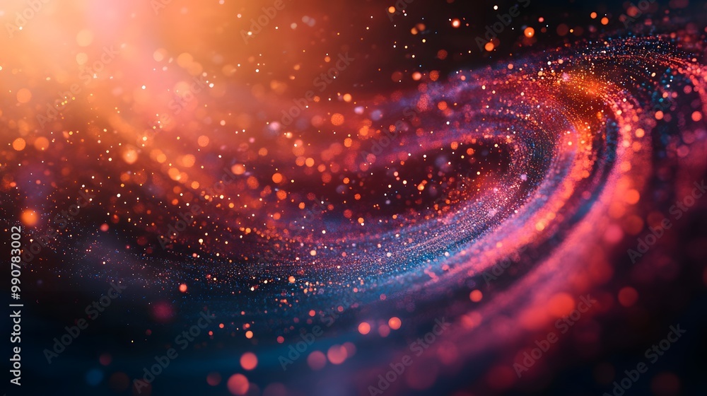 Abstract Swirling Background with Red and Orange Glitter Abstract Swirling Background with Red and Orange Glitter