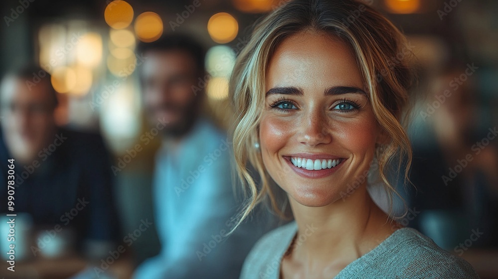 A group of cheerful business people collaborate in an office setting, embodying teamwork and modern workplace dynamics. A group of cheerful business people collaborate in an office setting, embodying teamwork and modern workplace dynamics.