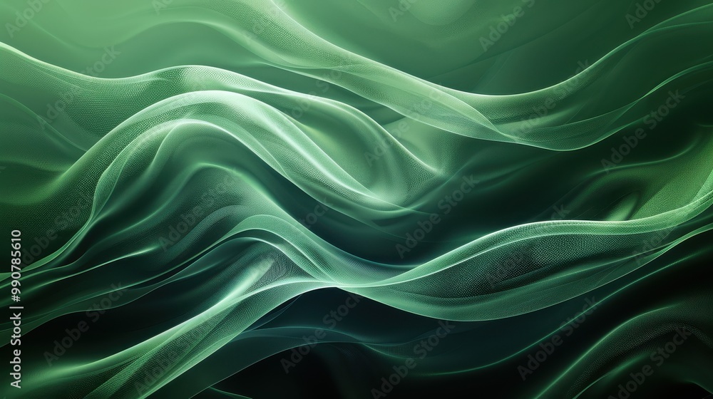 Dynamic abstract forms of green, radiating energy and movement, inviting you to action Dynamic abstract forms of green, radiating energy and movement, inviting you to action