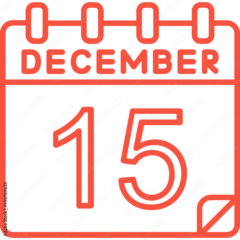 15 December Vector Icon Design 15 December Vector Icon Design