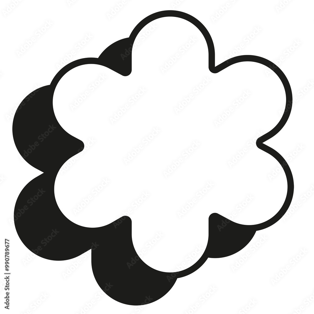 Flower shape png frame, retro design, transparent background Flower shape png frame, retro design, transparent background