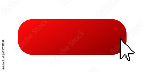 Click cursor button. Computer mouse pointer frame with web pointer.