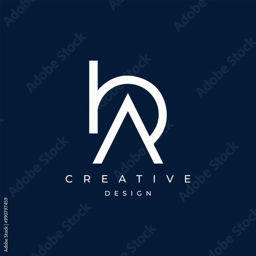 Letter BA Logo Design , Minimal Letter BA Icon